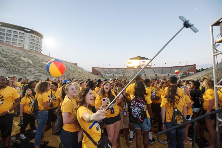 New students document their Kickoff at Kinnick experience.