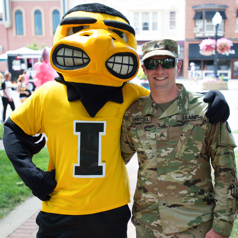 herky with military member