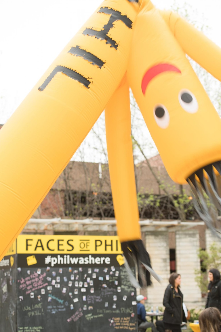 An inflatable “Phil” presided over the “Faces of Phil” event on Wednesday, April 26.