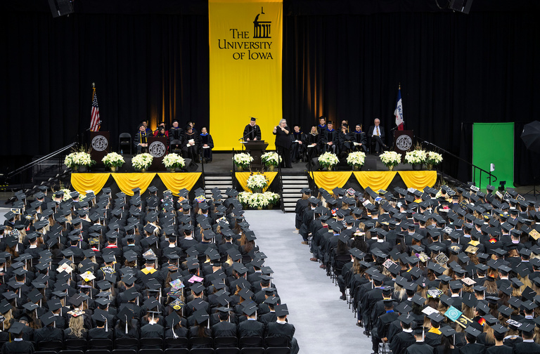 central aisle during commencement