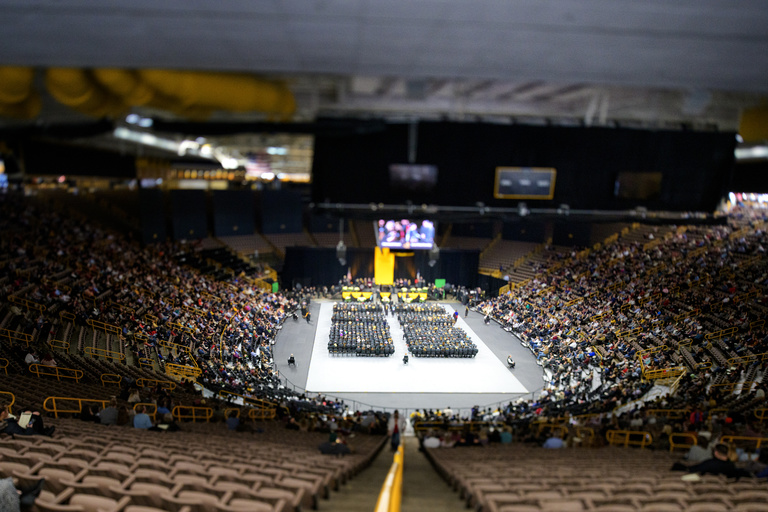 overhead view of carver-hawkeye arena
