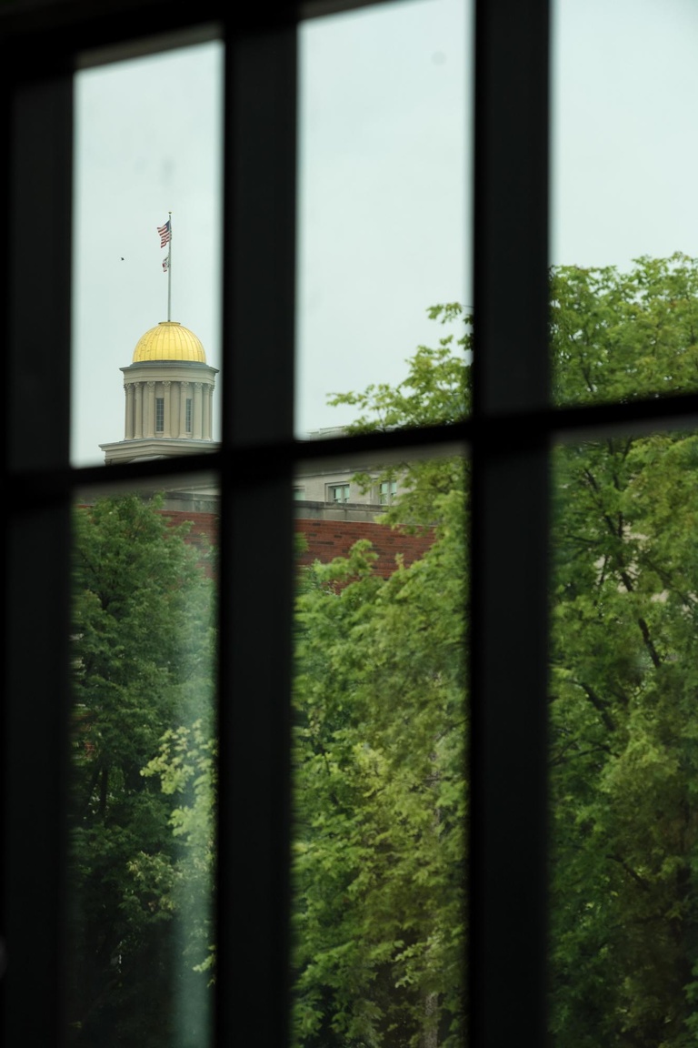 old capitol through window