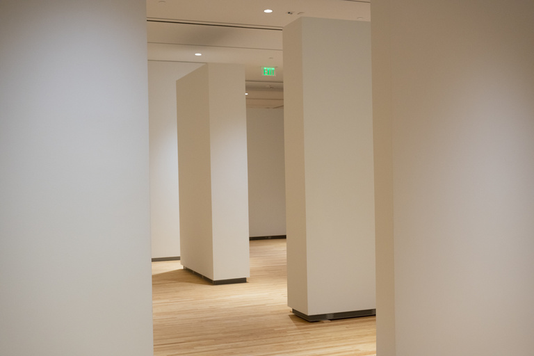 A look through the second floor of the UI Stanley Museum of Art shows multiple walls that will give museum guests a chance to see art no matter which direction they turn.