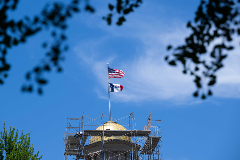 Despite the construction surrounding the building, the Old Capitol remains open during the project.