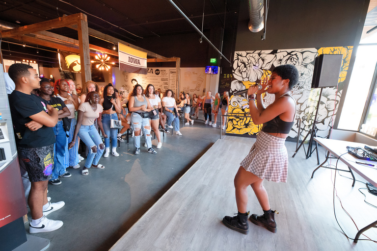 OnIowa! Karaoke Night took place at Unimpaired Dry Bar and Eats in downtown Iowa City.