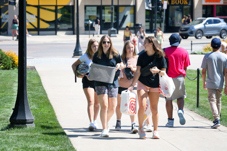Students got ready for the semester by picking up essentials in downtown Iowa City.