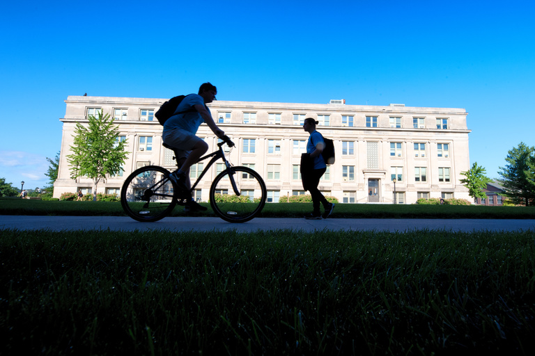 Walking or biking, whatever way gets you to class is best.