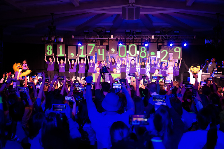 At the end of the event, the final amount raised was announced: $1,174,008.29.