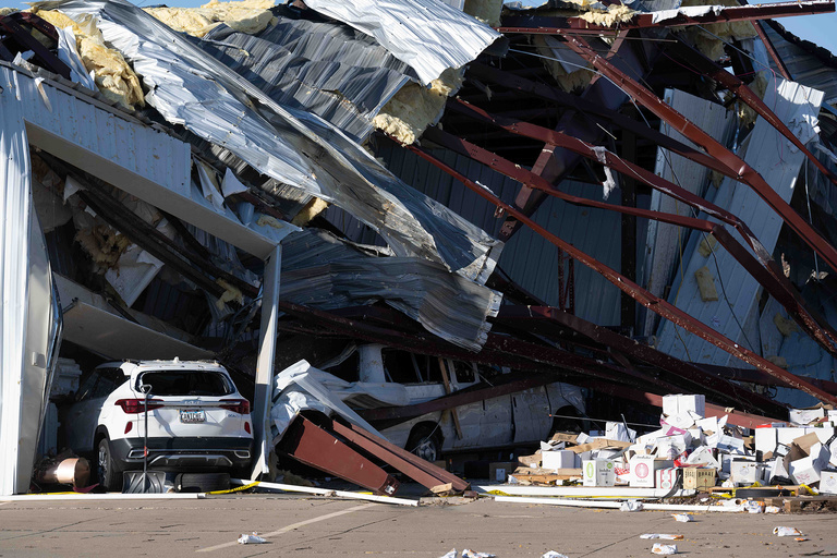 The University of Iowa's James Street Lab suffered extensive damage in a severe storm that passed through Coralville, Iowa, on Friday, March 31.