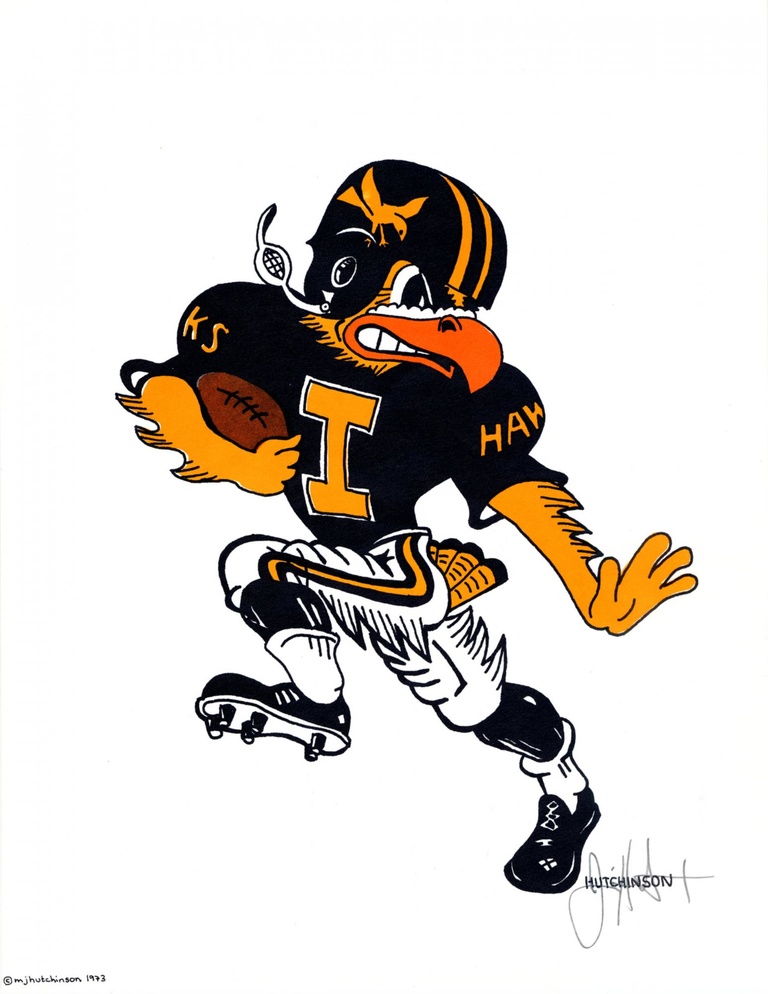 Drawing of football Herky