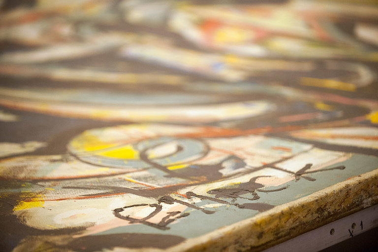 Detail from Jackson Pollock&#039;s &#039;Mural&#039;
