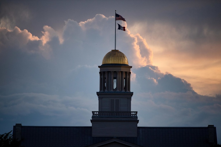 old capitol with cloud