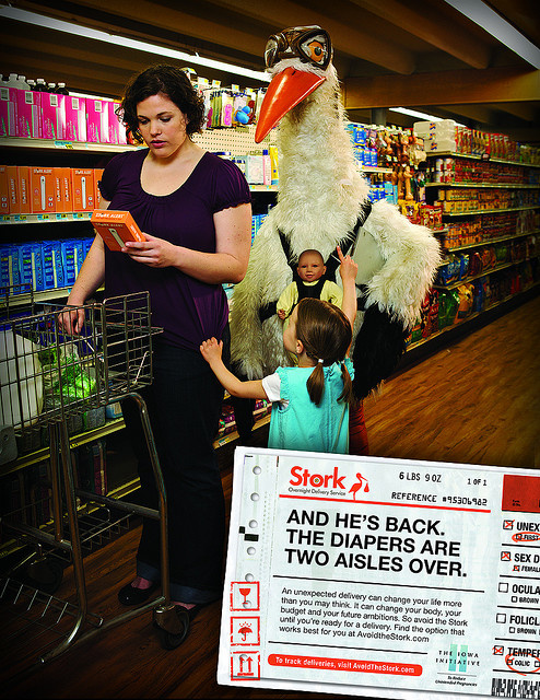 Avoid the Stork print advertisement