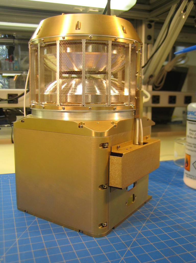 The Solar Wind Ion Analyzer instrument will measure the solar wind and ion density and velocity in the magnetosheath of Mars. Photo courtesy of University of California Berkley.