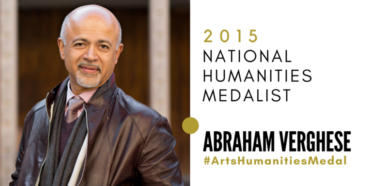 UI alumnus Abraham Verghese was awarded the 2015 National Humanities Medal.