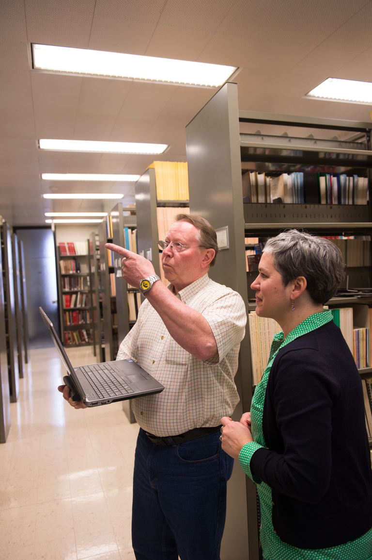 longtime university of iowa electrician marc brown in ui main library
