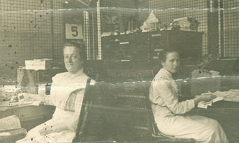 Clerk’s office at Old Dental circa 1912.