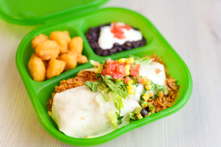 fresh meal in container