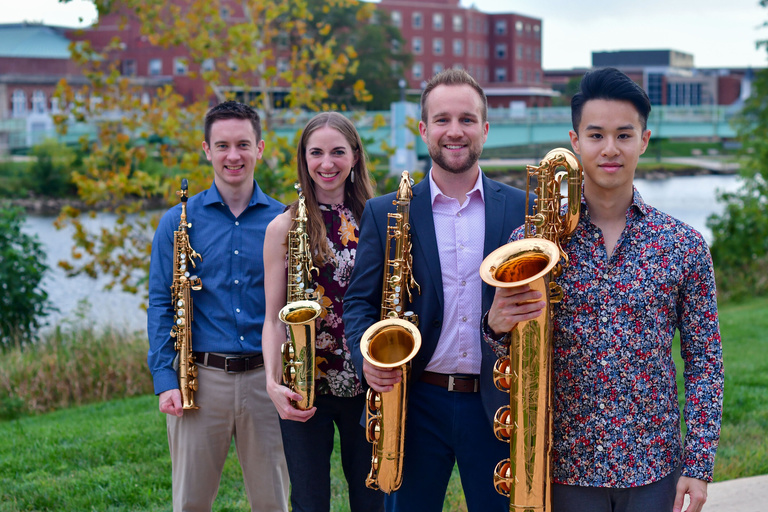 The Colere Quartet is composed of members, from left, John Cummins, Elissa Kana, Greg Rife, and Dennis Kwok.