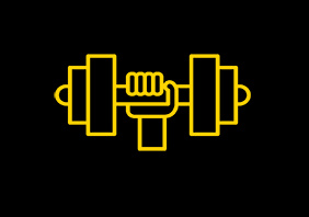 email icons lifting weights