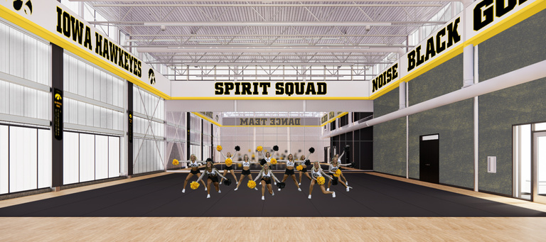 Rendering of the Spirit Squad and dance team training area
