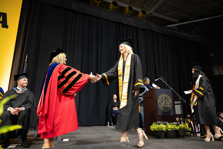 Graduate receiving degree