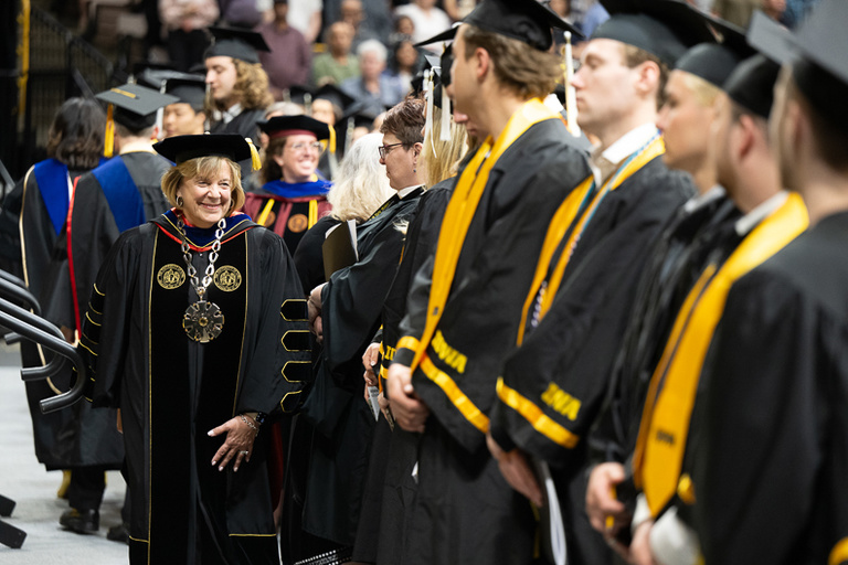 President Barbara Wilson at commencement
