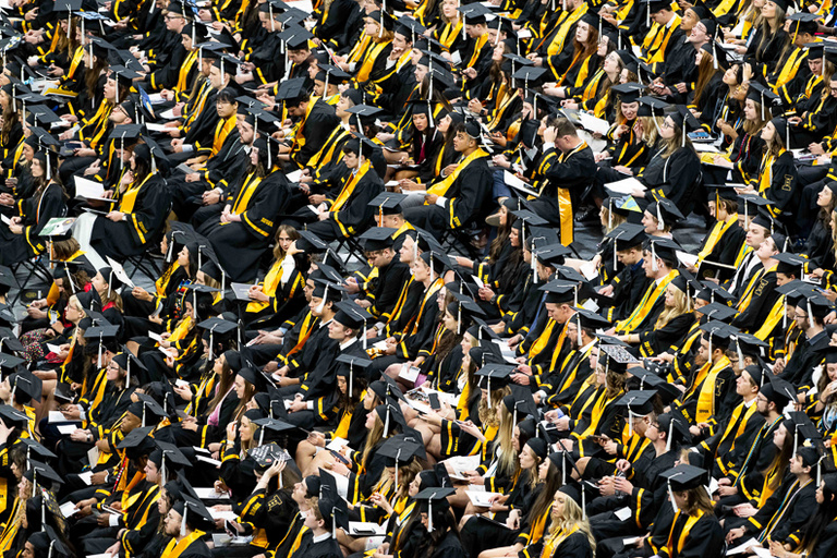 Graduates at spring 2024 commencement