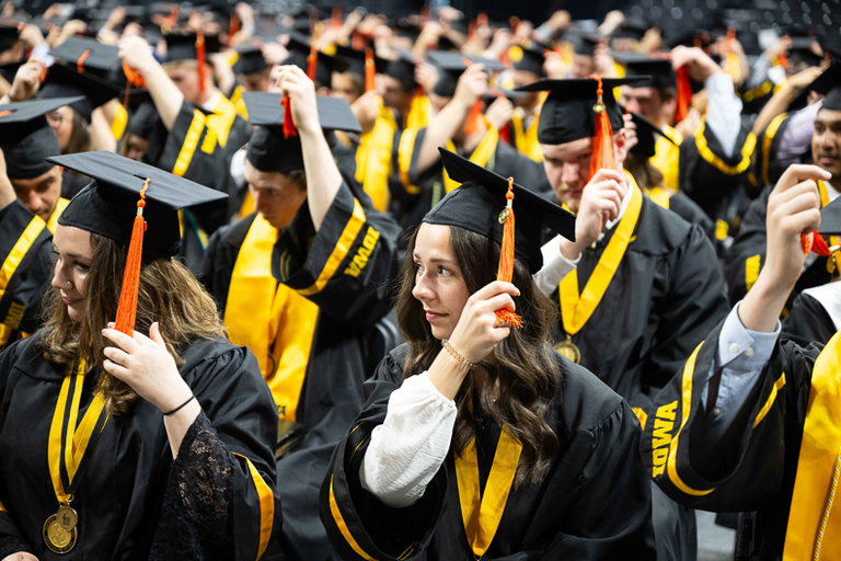 Graduates at spring 2024 commencement