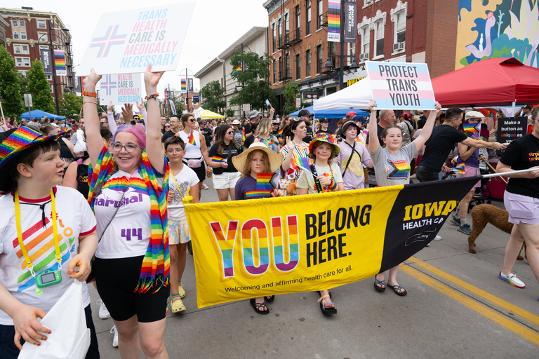 Iowa City Pride parade 2024