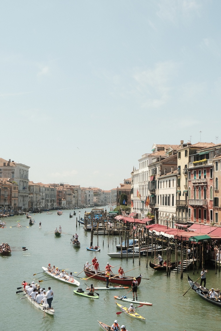 A regatta on the Grand Canal in Venice