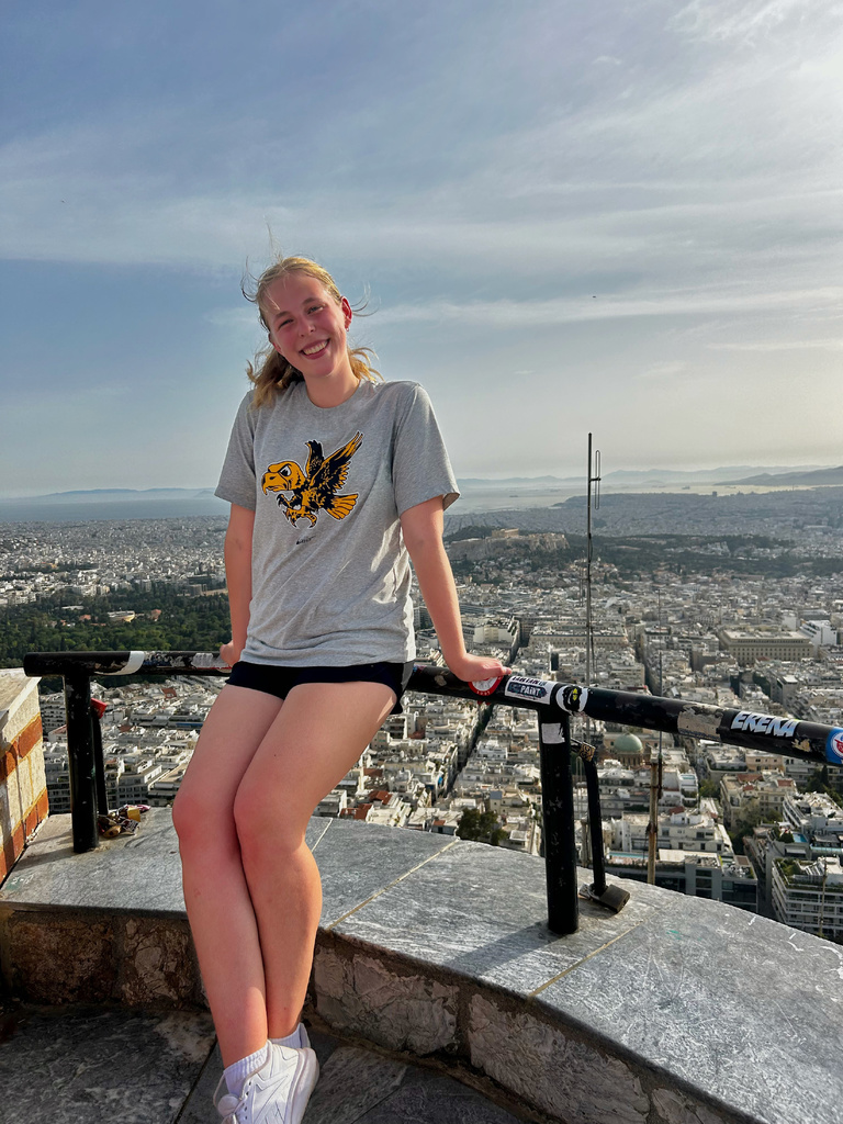 Sarah Craighead at Mount Lycabettus in Athens, Greece