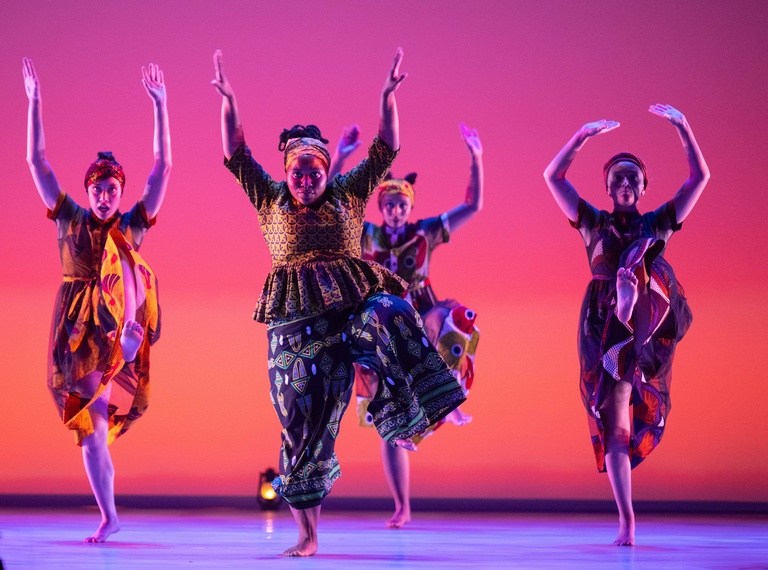 A group of students performing at Dance Gala