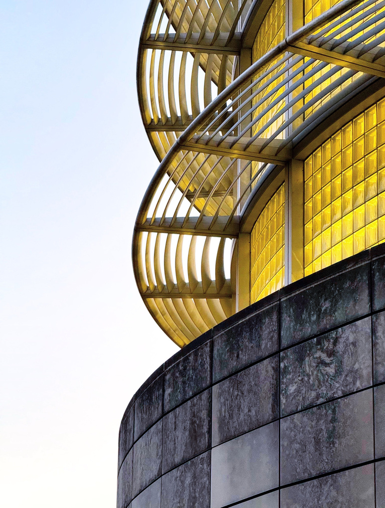 Sunset at Hancher Auditorium