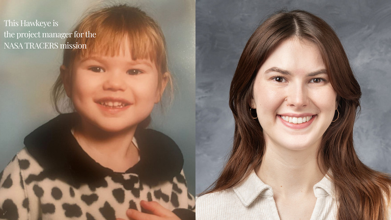 Amanda Lasko as a child and today
