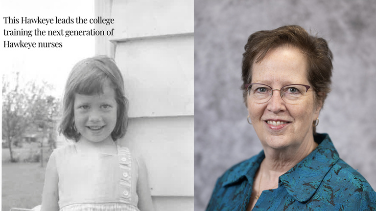 Julie Zerwic as a child and today