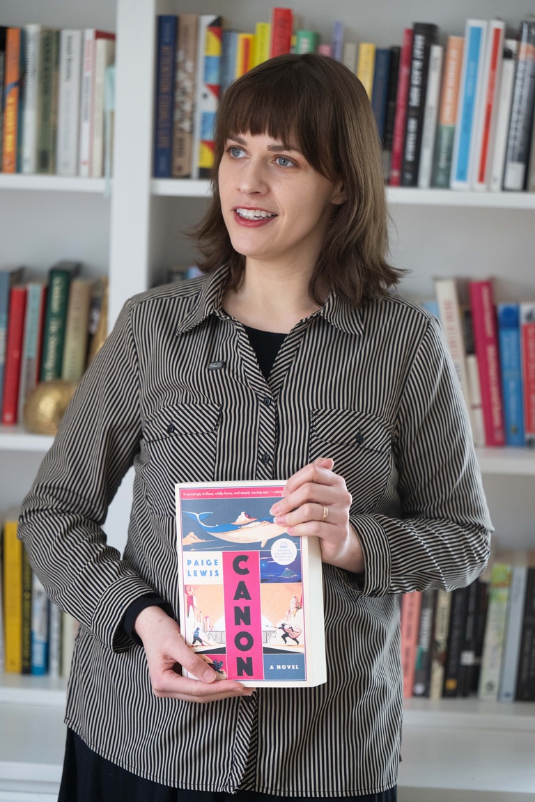 UI professor and author Paige Lewis with her new book, "Canon"