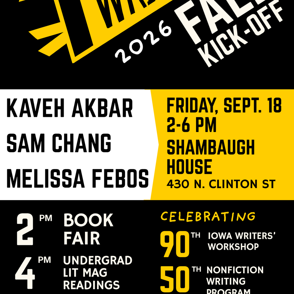 Writing at Iowa Fall Kick-Off Open House and Reading promotional image