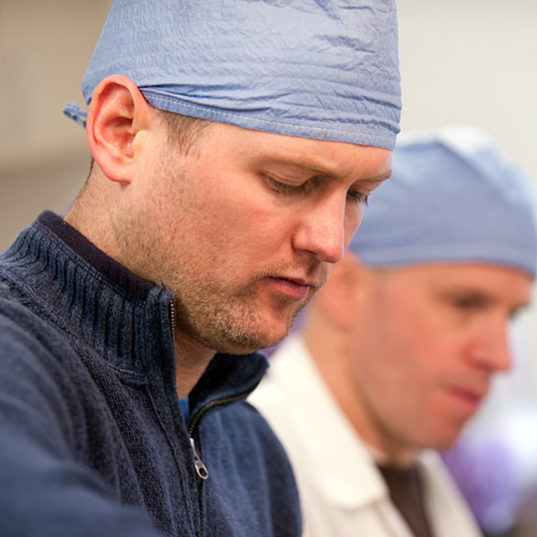 Volunteers like Seth Clarke, who normally works in IT, are invaluable to Peak in the kitchen.