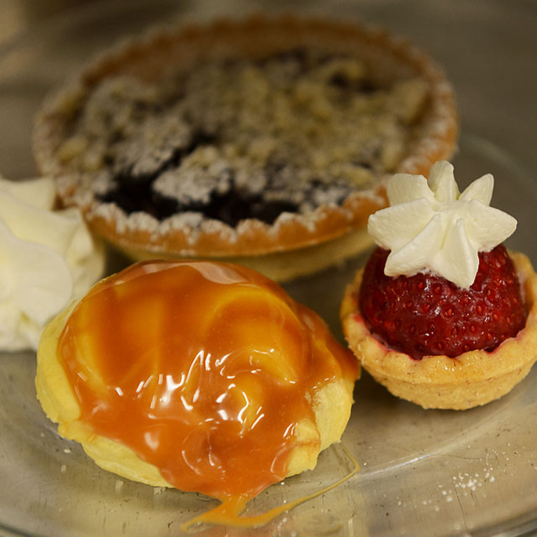 Trio of desserts.