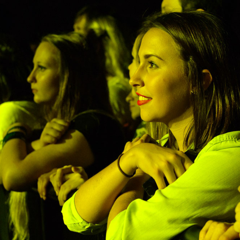 Crowd watching rock concert