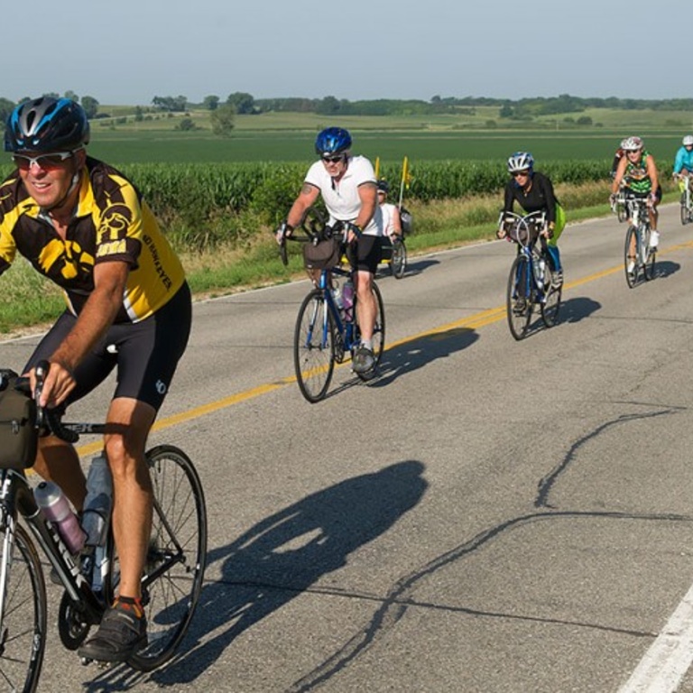 Iowa rider on the road
