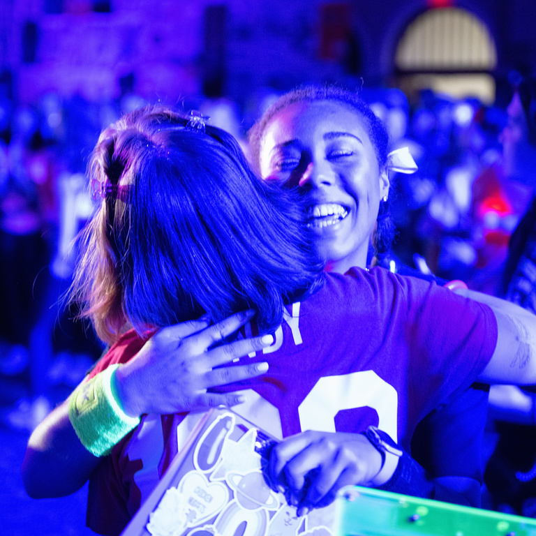 Hugs all around for the kiddos at DM29.