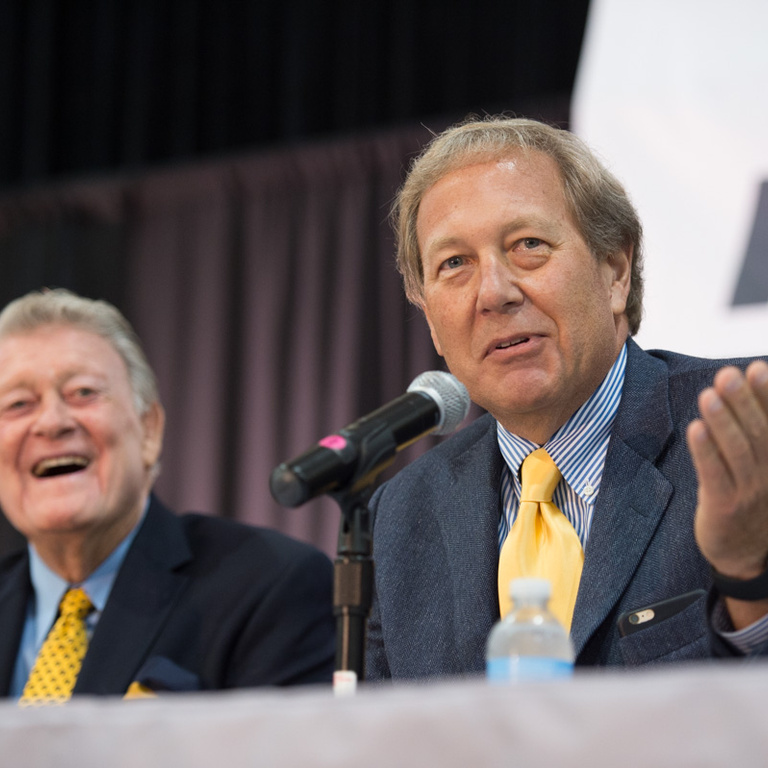 Bruce Harreld and Hayden Fry at FryFest.
