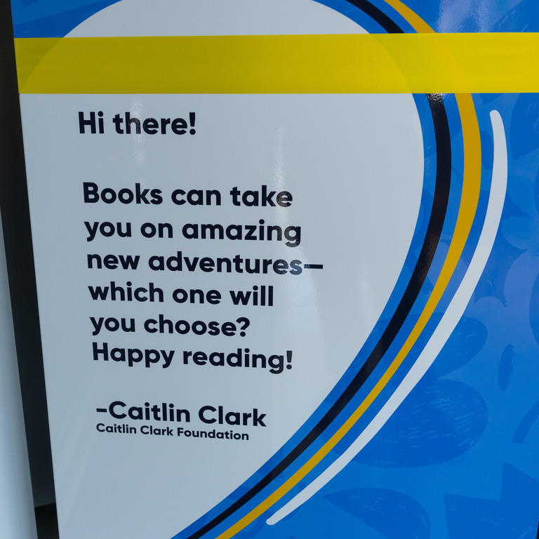 Caitlin Clark book vending machine
