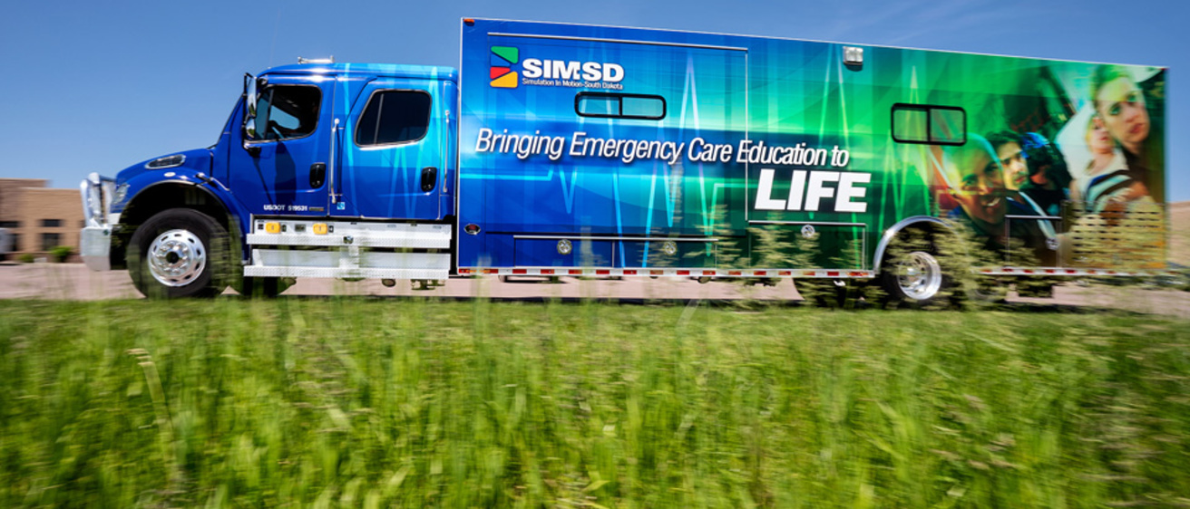 a truck used by the Simulation in Motion South Dakota program