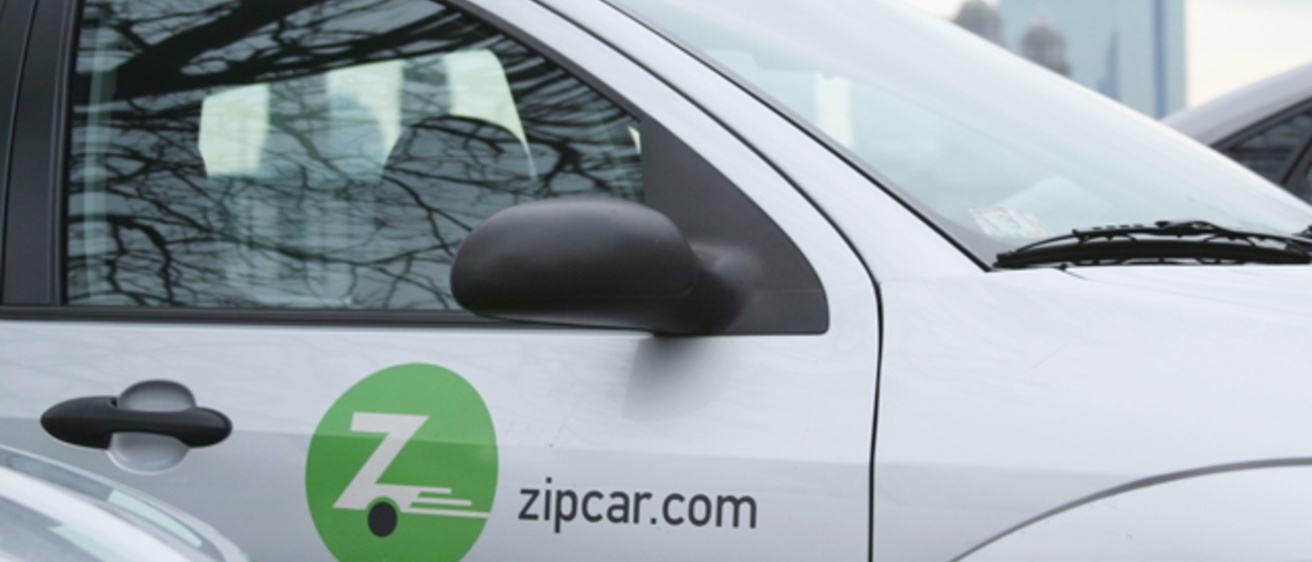 car with zipcar logo on side