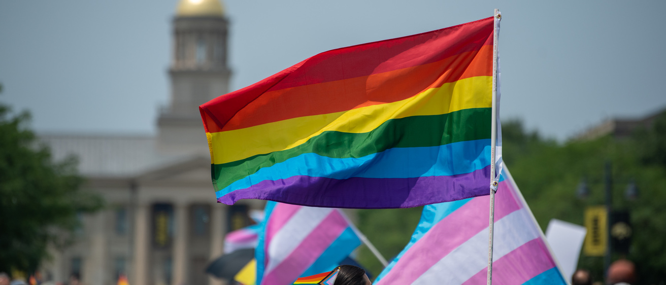 The rainbow flag was out in full force for the Iowa City Pride Parade and Festival on Saturday, June 17.