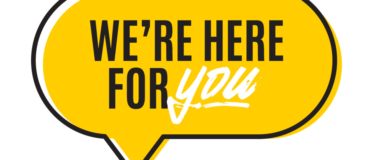 We are here for you graphic