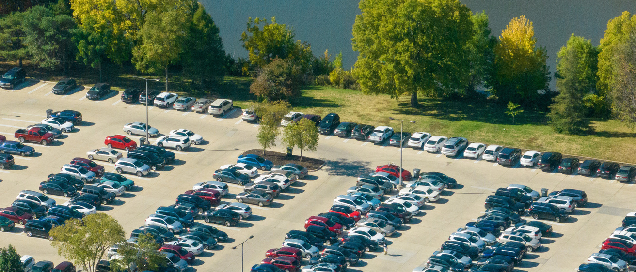 Photo of a parking lot
